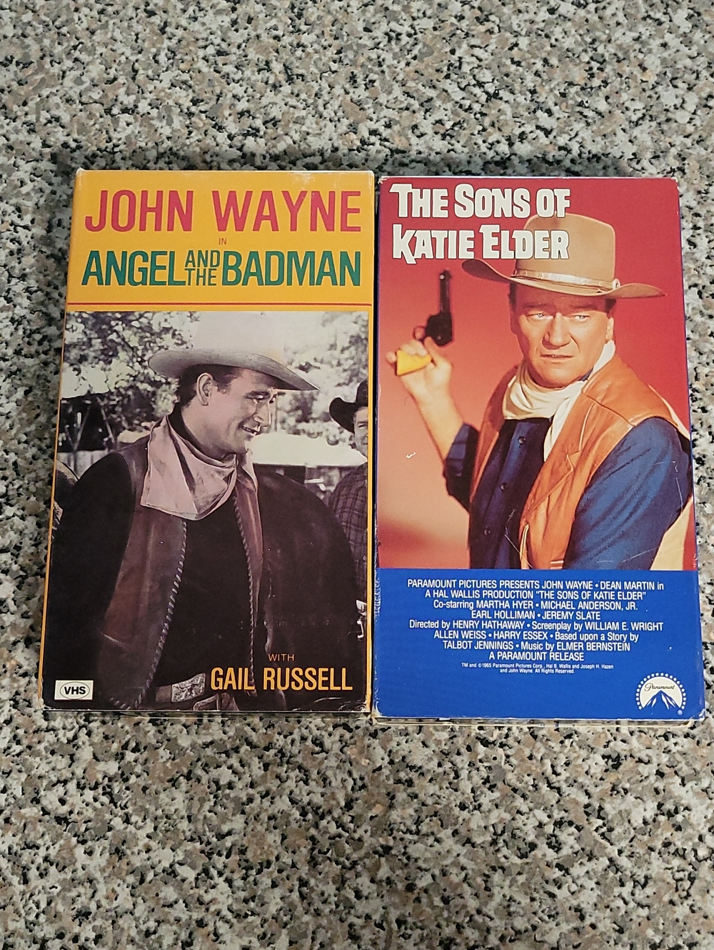John Wayne Angel and the Badman & The Sons Of Katie Elder VHS Tapes